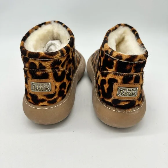 Australia Luxe Collective Pisces Leopard Print Ankle Boots Size 8 NWT - Picture 3 of 7